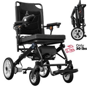 Rubicon DX05 – Lightest Foldable Electric Wheelchair for Travel & Daily Use | 30 lbs, Portable & Lightweight - Airline Approved, 10-Mile Range