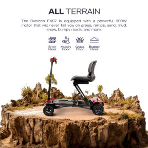 Rubicon FX07 Automatic Foldable Mobility Scooter - Electricwheelchair.Store