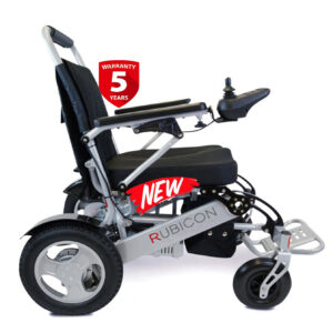 Rubicon DX12 - Deluxe Premium Electric Wheelchair with Brushless Dual Motors: High Quality, Long Range, Foldable | All Terrain Power Wheelchair